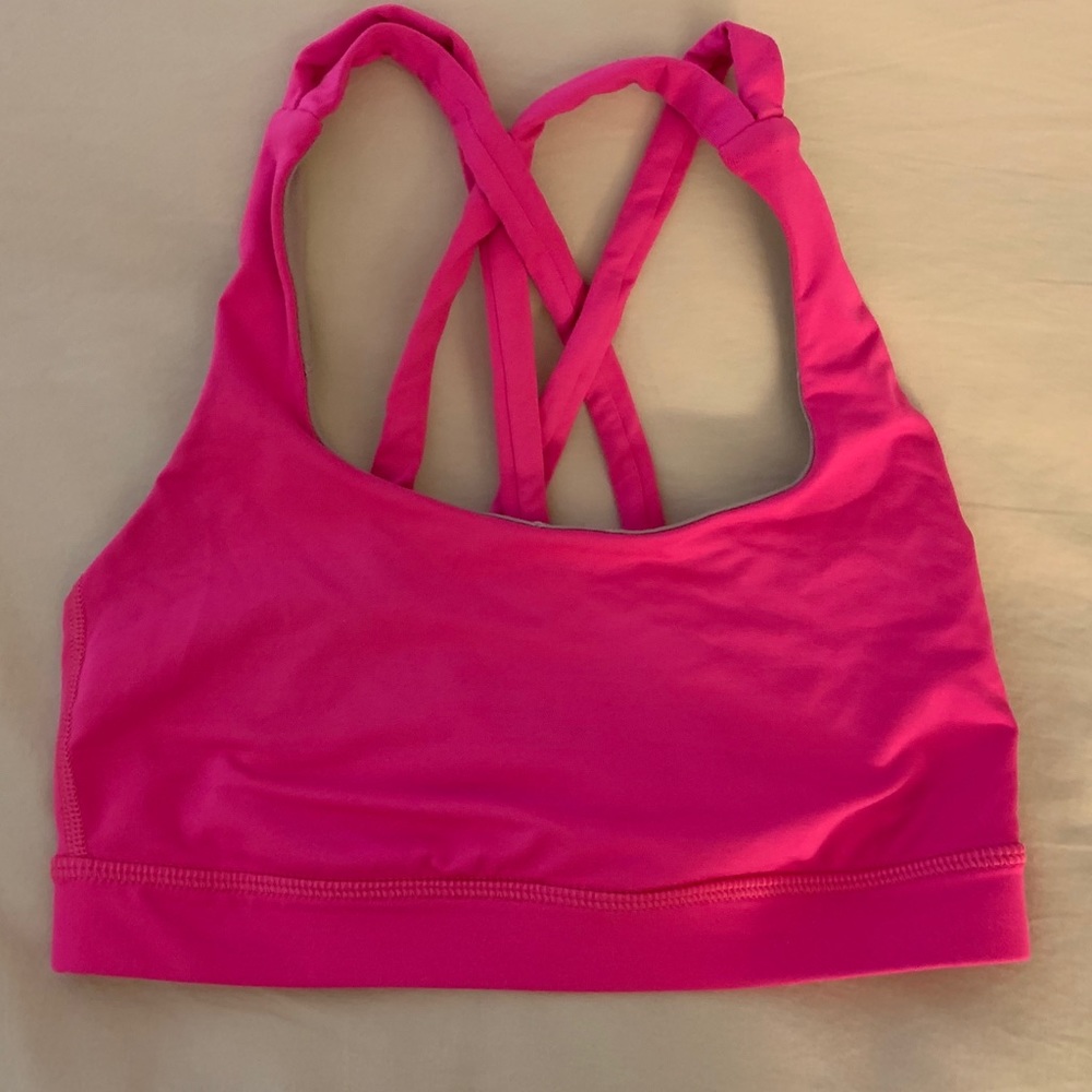 hot pink lululemon sports bra